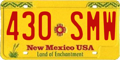 NM license plate 430SMW