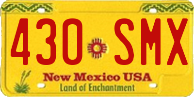 NM license plate 430SMX