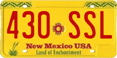 NM license plate 430SSL