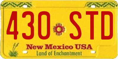 NM license plate 430STD
