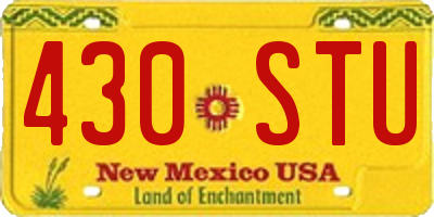 NM license plate 430STU