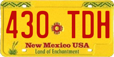 NM license plate 430TDH