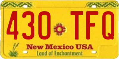 NM license plate 430TFQ