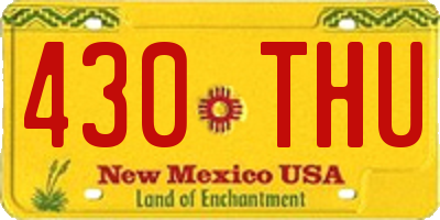 NM license plate 430THU