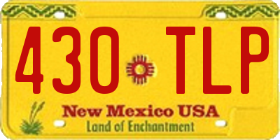 NM license plate 430TLP