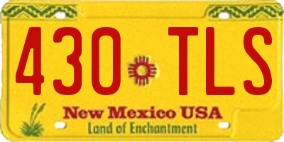 NM license plate 430TLS