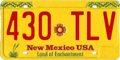 NM license plate 430TLV