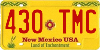 NM license plate 430TMC