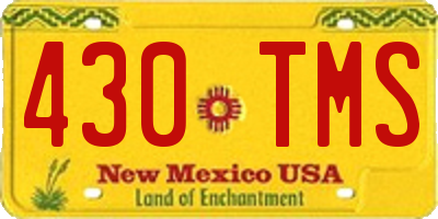 NM license plate 430TMS