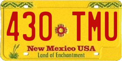 NM license plate 430TMU