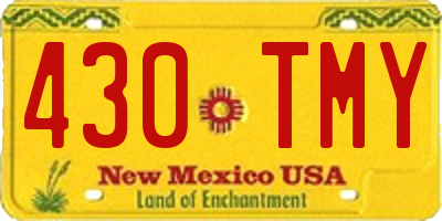 NM license plate 430TMY