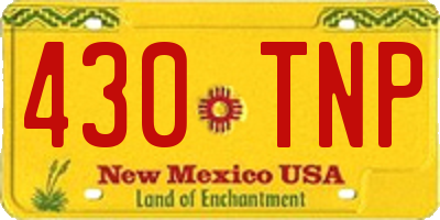 NM license plate 430TNP
