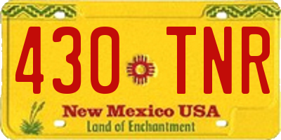 NM license plate 430TNR