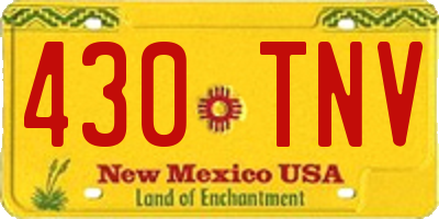 NM license plate 430TNV