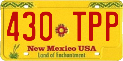 NM license plate 430TPP
