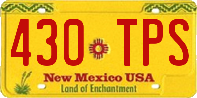 NM license plate 430TPS