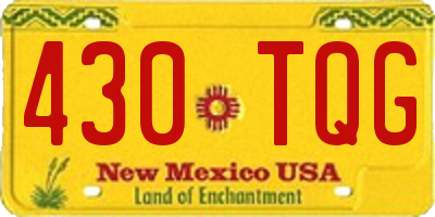 NM license plate 430TQG