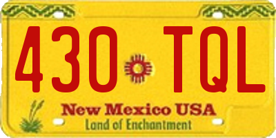 NM license plate 430TQL