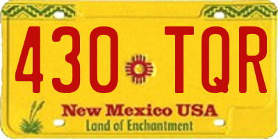 NM license plate 430TQR