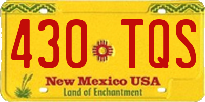 NM license plate 430TQS