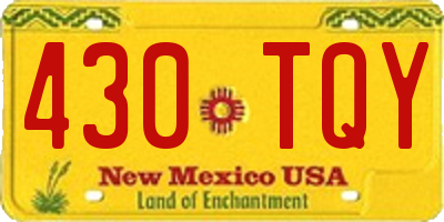 NM license plate 430TQY