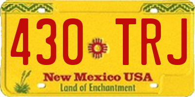 NM license plate 430TRJ
