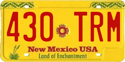 NM license plate 430TRM