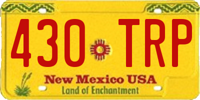 NM license plate 430TRP