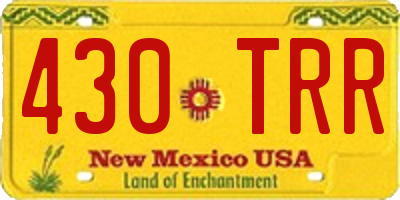 NM license plate 430TRR