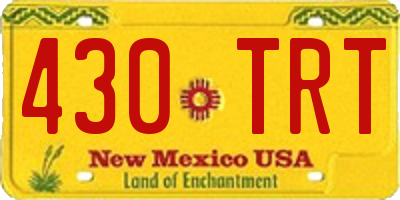 NM license plate 430TRT