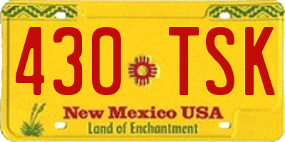NM license plate 430TSK
