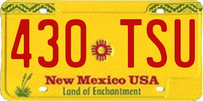 NM license plate 430TSU