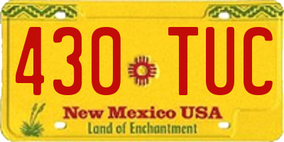 NM license plate 430TUC