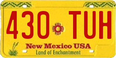 NM license plate 430TUH
