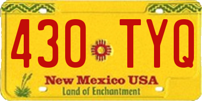 NM license plate 430TYQ