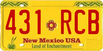 NM license plate 431RCB