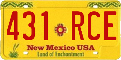 NM license plate 431RCE