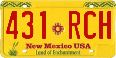 NM license plate 431RCH