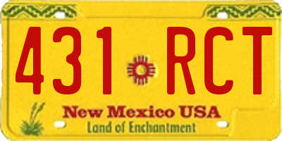 NM license plate 431RCT