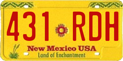 NM license plate 431RDH