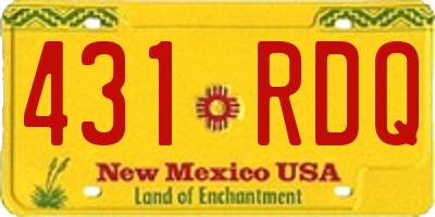 NM license plate 431RDQ