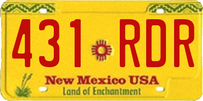 NM license plate 431RDR