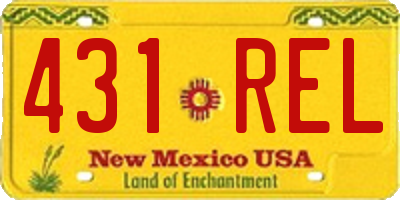 NM license plate 431REL