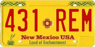 NM license plate 431REM
