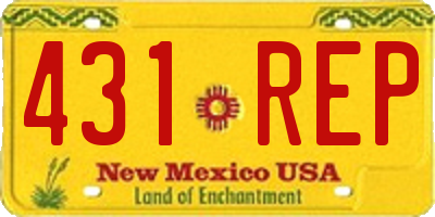 NM license plate 431REP