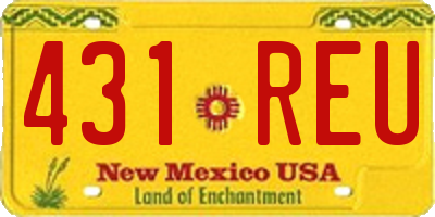 NM license plate 431REU