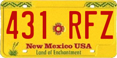 NM license plate 431RFZ