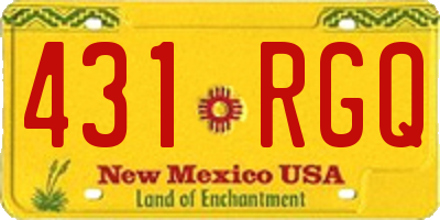 NM license plate 431RGQ