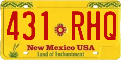 NM license plate 431RHQ