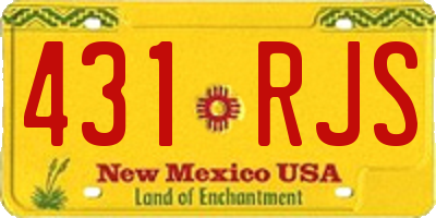 NM license plate 431RJS
